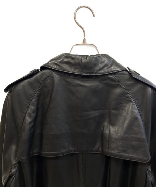 BURBERRY LONDON（バーバリーロンドン）BURBERRY LONDON (バーバリーロンドン) ラムレザートレンチコート ブラック サイズ:48の古着・服飾アイテム