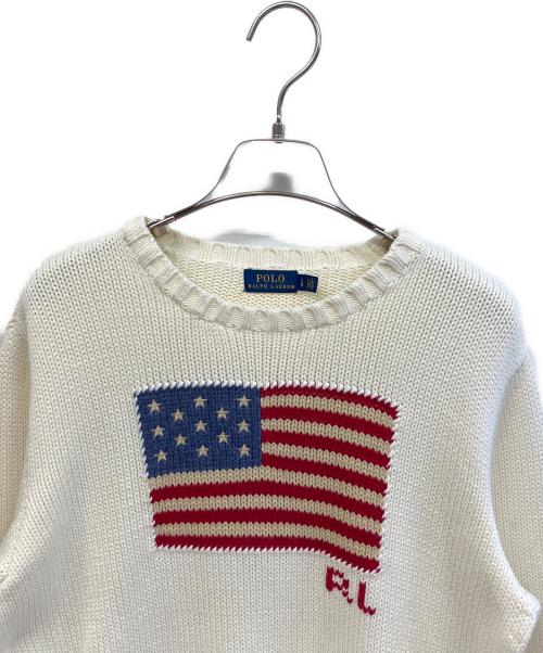 POLO RALPH LAUREN（ポロ・ラルフローレン）POLO RALPH LAUREN (ポロ・ラルフローレン) 厚手ニット ベージュ サイズ:LGの古着・服飾アイテム