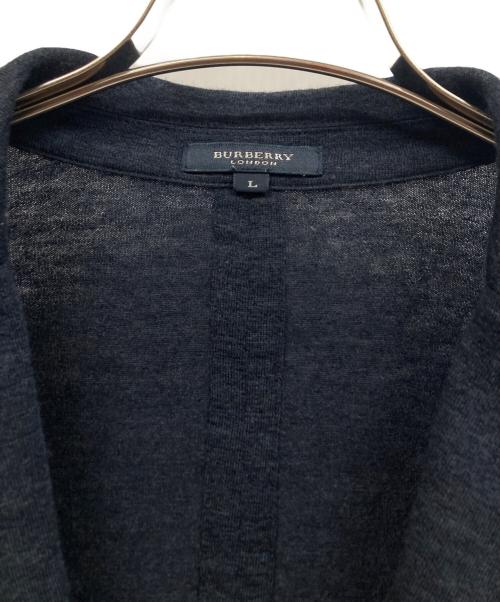 BURBERRY LONDON（バーバリーロンドン）BURBERRY LONDON (バーバリーロンドン) 2Bシングルニットジャケット ブラック サイズ:Lの古着・服飾アイテム