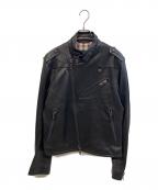 BURBERRY LONDONバーバリーロンドン）の古着「ライダースジャケット」｜ブラック