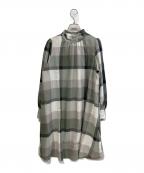 BLUE LABEL CRESTBRIDGEブルーレーベルクレストブリッジ）の古着「長袖ワンピース」｜グレー