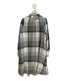 BLUE LABEL CRESTBRIDGE（ブルーレーベルクレストブリッジ）の古着「長袖ワンピース」｜グレー
