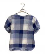 BLUE LABEL CRESTBRIDGEブルーレーベルクレストブリッジ）の古着「半袖ブラウス」｜ブルー