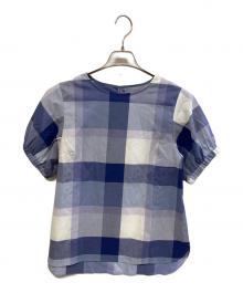 BLUE LABEL CRESTBRIDGE（ブルーレーベルクレストブリッジ）の古着「半袖ブラウス」｜ブルー
