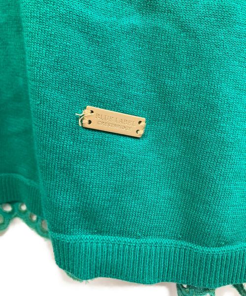 BLUE LABEL CRESTBRIDGE（ブルーレーベルクレストブリッジ）BLUE LABEL CRESTBRIDGE (ブルーレーベルクレストブリッジ) 薄手ニット グリーン サイズ:38の古着・服飾アイテム