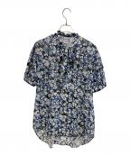 BLUE LABEL CRESTBRIDGEブルーレーベルクレストブリッジ）の古着「半袖ブラウス」｜ブルー