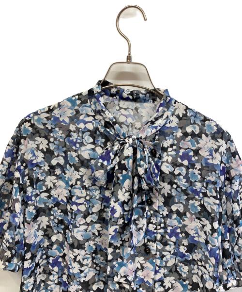 BLUE LABEL CRESTBRIDGE（ブルーレーベルクレストブリッジ）BLUE LABEL CRESTBRIDGE (ブルーレーベルクレストブリッジ) 半袖ブラウス ブルー サイズ:38 未使用品の古着・服飾アイテム