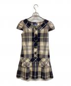 BURBERRY BLUE LABELバーバリー ブルー レーベル）の古着「半袖ワンピース」｜ブラウン