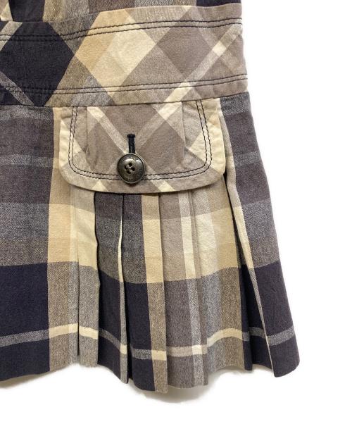BURBERRY BLUE LABEL（バーバリー ブルー レーベル）BURBERRY BLUE LABEL (バーバリー ブルー レーベル) 半袖ワンピース ブラウン サイズ:36の古着・服飾アイテム