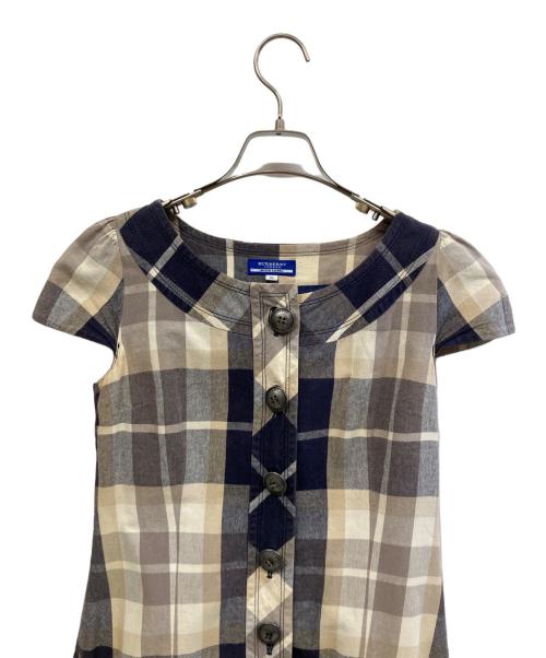 BURBERRY BLUE LABEL（バーバリー ブルー レーベル）BURBERRY BLUE LABEL (バーバリー ブルー レーベル) 半袖ワンピース ブラウン サイズ:36の古着・服飾アイテム