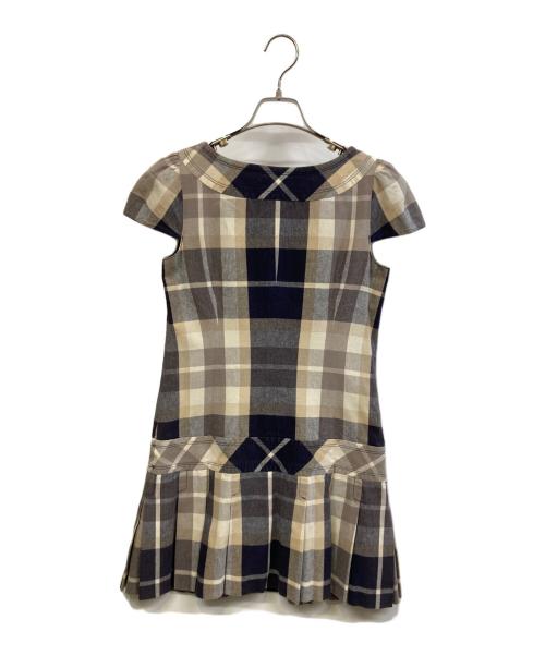 BURBERRY BLUE LABEL（バーバリー ブルー レーベル）BURBERRY BLUE LABEL (バーバリー ブルー レーベル) 半袖ワンピース ブラウン サイズ:36の古着・服飾アイテム