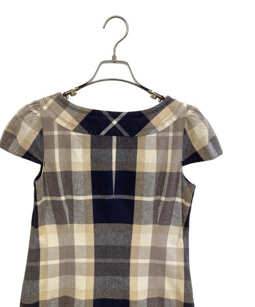 BURBERRY BLUE LABEL（バーバリー ブルー レーベル）BURBERRY BLUE LABEL (バーバリー ブルー レーベル) 半袖ワンピース ブラウン サイズ:36の古着・服飾アイテム