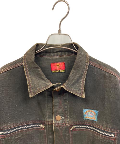 CREAM SODA（クリームソーダ）CREAM SODA (クリームソーダ) デニムジャケット ブラック サイズ:FREEの古着・服飾アイテム