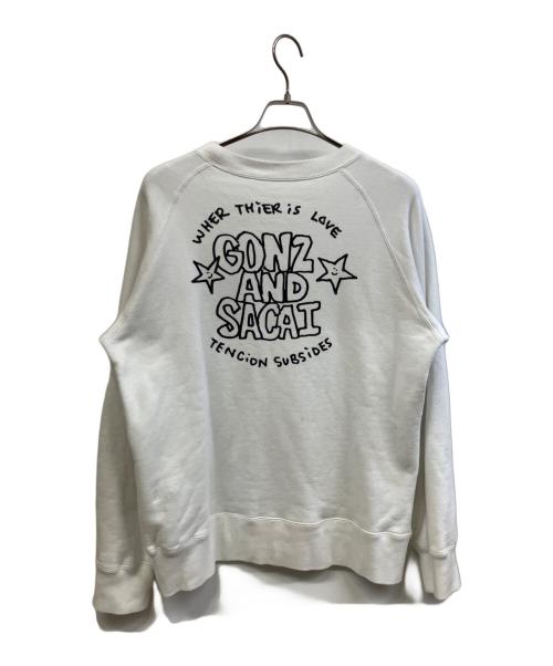 sacai（サカイ）sacai (サカイ) MARK GONZALES (マーク・ゴンザレス) スウェット ホワイト サイズ:3の古着・服飾アイテム