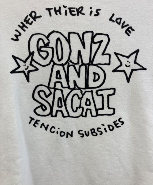 sacai（サカイ）sacai (サカイ) MARK GONZALES (マーク・ゴンザレス) スウェット ホワイト サイズ:3の古着・服飾アイテム