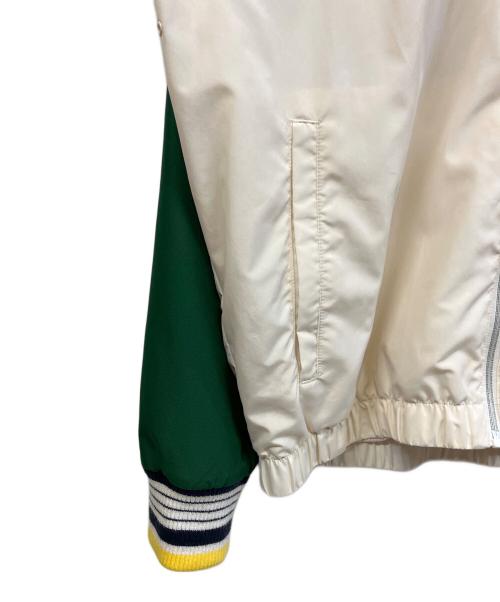 LACOSTE（ラコステ）LACOSTE (ラコステ) ボーダーリブニットネックジップアップジャケット ベージュ サイズ:FR 50の古着・服飾アイテム