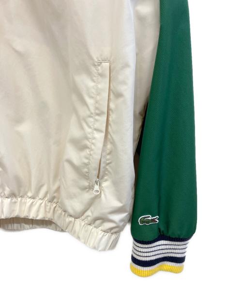 LACOSTE（ラコステ）LACOSTE (ラコステ) ボーダーリブニットネックジップアップジャケット ベージュ サイズ:FR 50の古着・服飾アイテム
