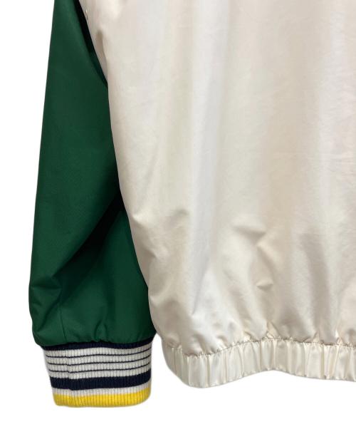 LACOSTE（ラコステ）LACOSTE (ラコステ) ボーダーリブニットネックジップアップジャケット ベージュ サイズ:FR 50の古着・服飾アイテム