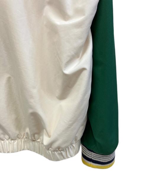 LACOSTE（ラコステ）LACOSTE (ラコステ) ボーダーリブニットネックジップアップジャケット ベージュ サイズ:FR 50の古着・服飾アイテム