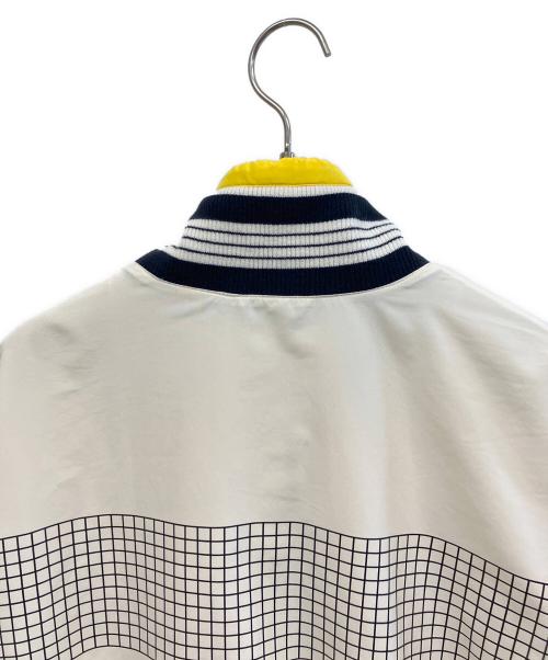 LACOSTE（ラコステ）LACOSTE (ラコステ) ボーダーリブニットネックジップアップジャケット ベージュ サイズ:FR 50の古着・服飾アイテム