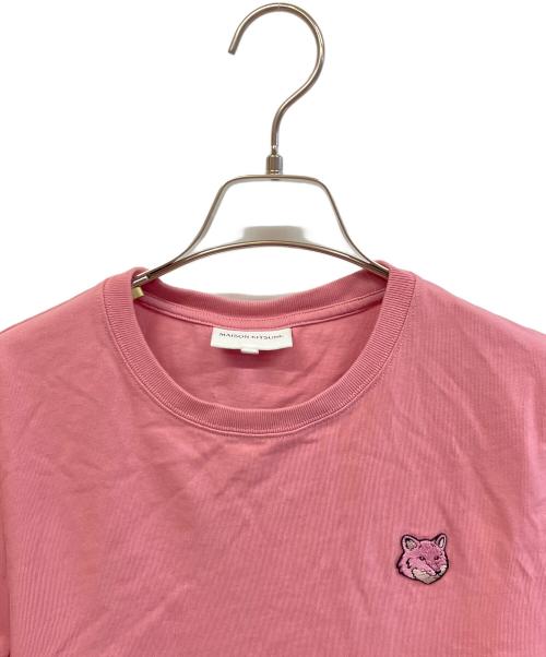 maison kitsune（メゾンキツネ）MAISON KITSUNE (メゾンキツネ) 半袖カットソー ピンク サイズ:Sの古着・服飾アイテム