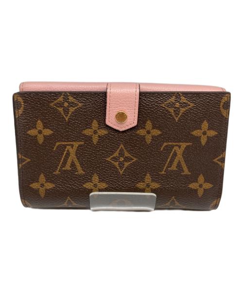 LOUIS VUITTON（ルイ ヴィトン）LOUIS VUITTON (ルイ ヴィトン) 3つ折り財布 ブラウン×ピンクの古着・服飾アイテム