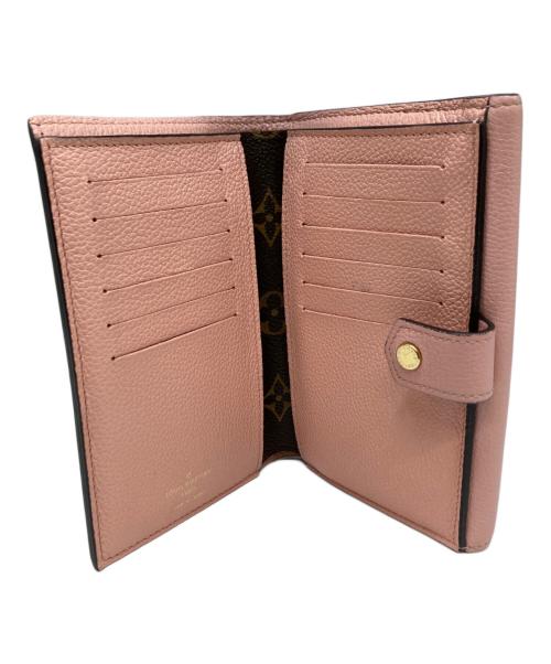 LOUIS VUITTON（ルイ ヴィトン）LOUIS VUITTON (ルイ ヴィトン) 3つ折り財布 ブラウン×ピンクの古着・服飾アイテム