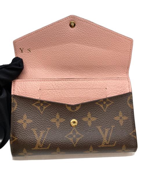 LOUIS VUITTON（ルイ ヴィトン）LOUIS VUITTON (ルイ ヴィトン) 3つ折り財布 ブラウン×ピンクの古着・服飾アイテム