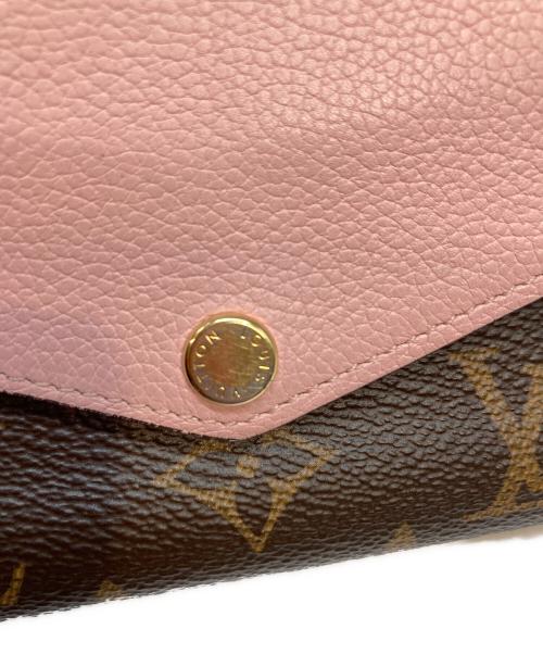 LOUIS VUITTON（ルイ ヴィトン）LOUIS VUITTON (ルイ ヴィトン) 3つ折り財布 ブラウン×ピンクの古着・服飾アイテム