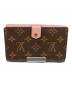 LOUIS VUITTON (ルイ ヴィトン) 3つ折り財布 ブラウン×ピンク：32000円