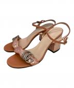 GUCCIグッチ）の古着「サンダル」｜ライトピンク×ベージュ