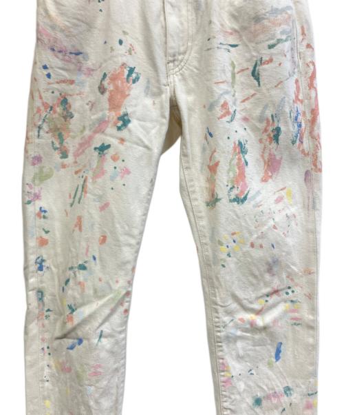 POLO RALPH LAUREN（ポロ・ラルフローレン）POLO RALPH LAUREN (ポロ・ラルフローレン) ペイントデニムパンツ ホワイト サイズ:W25の古着・服飾アイテム