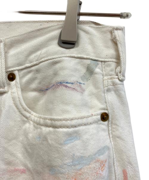 POLO RALPH LAUREN（ポロ・ラルフローレン）POLO RALPH LAUREN (ポロ・ラルフローレン) ペイントデニムパンツ ホワイト サイズ:W25の古着・服飾アイテム