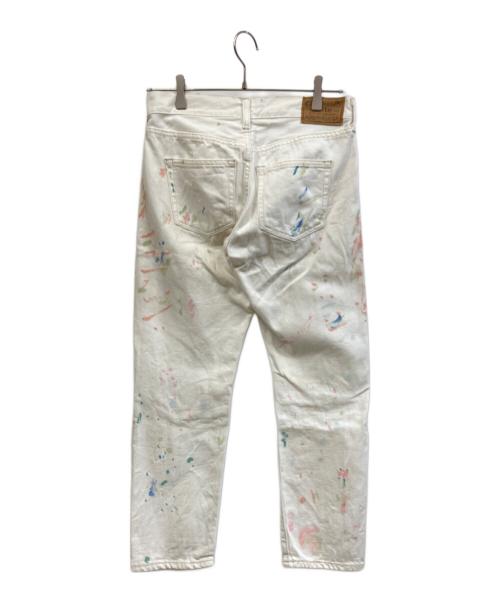 POLO RALPH LAUREN（ポロ・ラルフローレン）POLO RALPH LAUREN (ポロ・ラルフローレン) ペイントデニムパンツ ホワイト サイズ:W25の古着・服飾アイテム