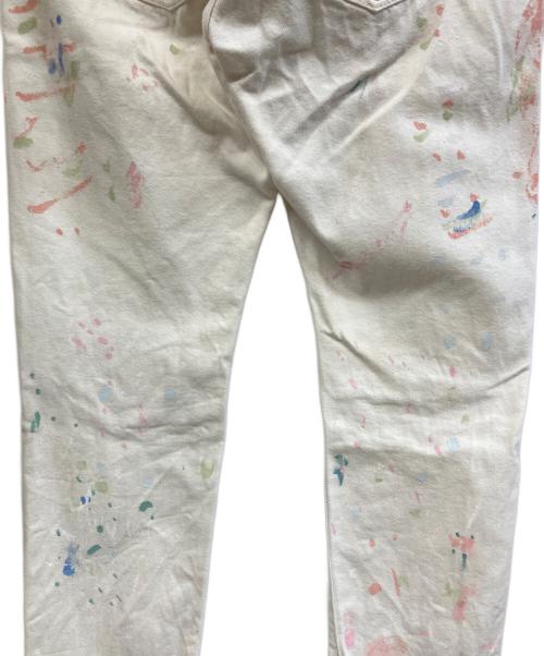 POLO RALPH LAUREN（ポロ・ラルフローレン）POLO RALPH LAUREN (ポロ・ラルフローレン) ペイントデニムパンツ ホワイト サイズ:W25の古着・服飾アイテム