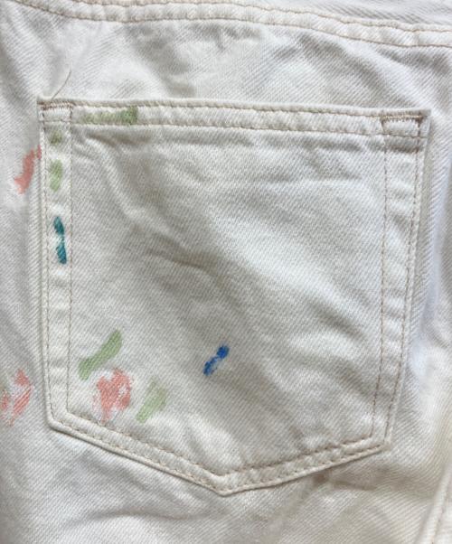POLO RALPH LAUREN（ポロ・ラルフローレン）POLO RALPH LAUREN (ポロ・ラルフローレン) ペイントデニムパンツ ホワイト サイズ:W25の古着・服飾アイテム