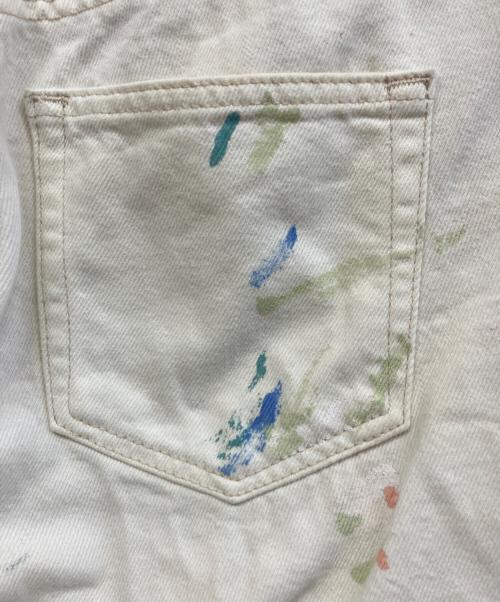 POLO RALPH LAUREN（ポロ・ラルフローレン）POLO RALPH LAUREN (ポロ・ラルフローレン) ペイントデニムパンツ ホワイト サイズ:W25の古着・服飾アイテム