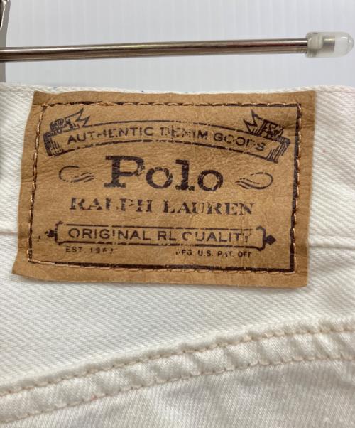 POLO RALPH LAUREN（ポロ・ラルフローレン）POLO RALPH LAUREN (ポロ・ラルフローレン) ペイントデニムパンツ ホワイト サイズ:W25の古着・服飾アイテム