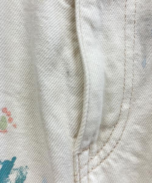 POLO RALPH LAUREN（ポロ・ラルフローレン）POLO RALPH LAUREN (ポロ・ラルフローレン) ペイントデニムパンツ ホワイト サイズ:W25の古着・服飾アイテム