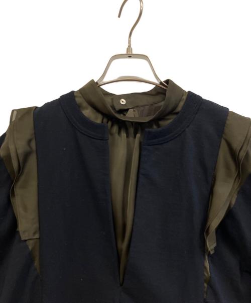 sacai（サカイ）sacai (サカイ) 半袖カットソー ネイビー×カーキ サイズ:1の古着・服飾アイテム