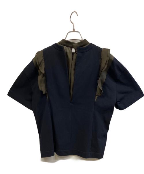 sacai（サカイ）sacai (サカイ) 半袖カットソー ネイビー×カーキ サイズ:1の古着・服飾アイテム