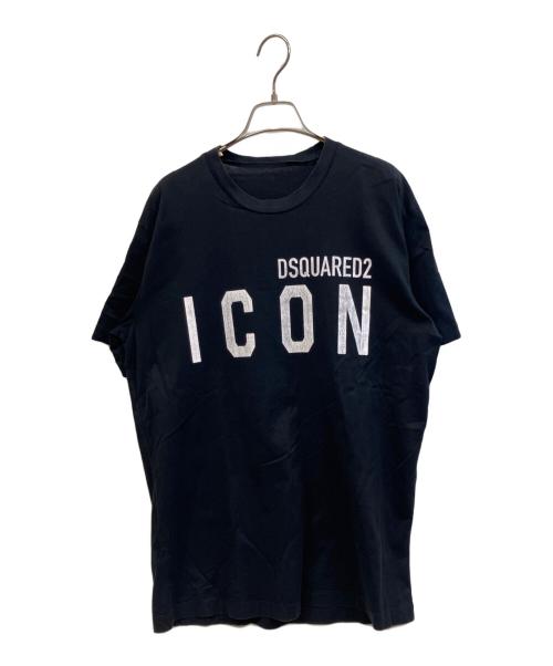 DSQUARED2（ディースクエアード）DSQUARED2 (ディースクエアード) 半袖Tシャツ ブラック サイズ:Mの古着・服飾アイテム