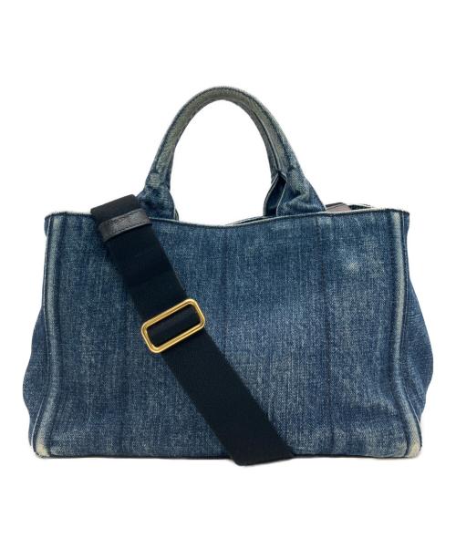 PRADA（プラダ）PRADA (プラダ) 2WAYトートバッグ インディゴの古着・服飾アイテム