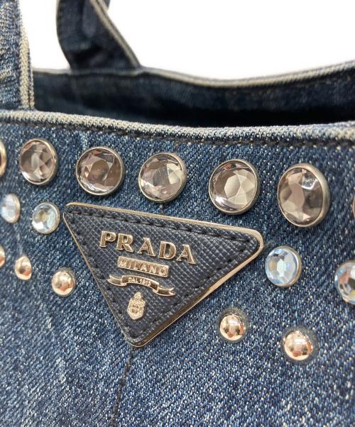 PRADA（プラダ）PRADA (プラダ) 2WAYトートバッグ インディゴの古着・服飾アイテム