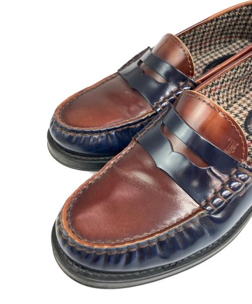 TOD'S（トッズ）TOD'S (トッズ) ペニーローファー ブラウン×ブルー サイズ: 22.5cmの古着・服飾アイテム
