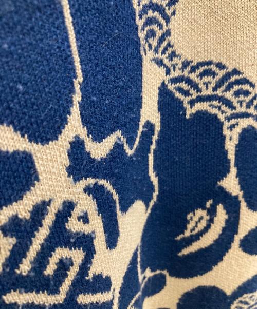 A BATHING APE（アベイシングエイプ）A BATHING APE (アベイシングエイプ) ASIA CAMO KNIT SWEATER ネイビー×ブラウン サイズ:Mの古着・服飾アイテム