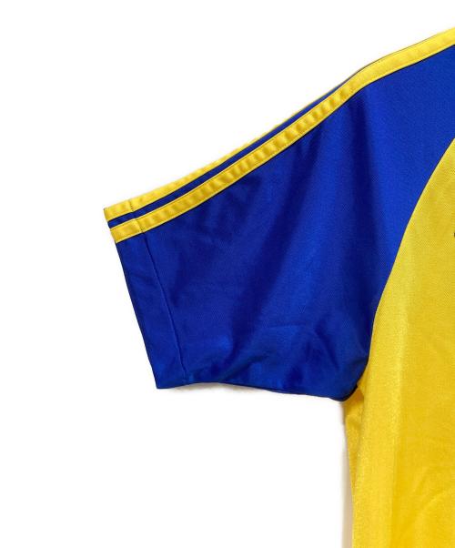 adidas（アディダス）adidas (アディダス) 半袖カットソー イエロー×ブルー サイズ:0-X0の古着・服飾アイテム