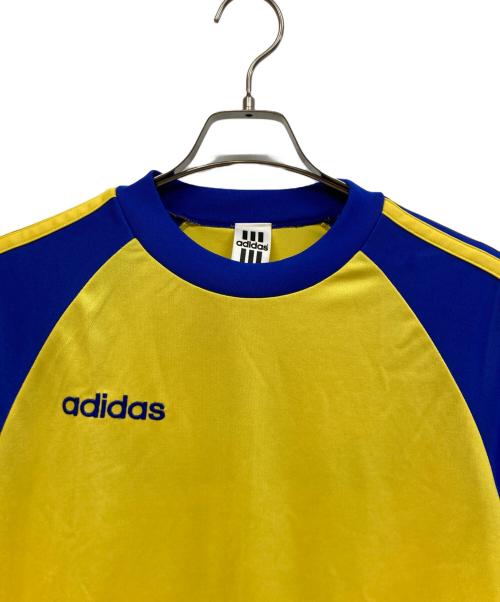 adidas（アディダス）adidas (アディダス) 半袖カットソー イエロー×ブルー サイズ:0-X0の古着・服飾アイテム