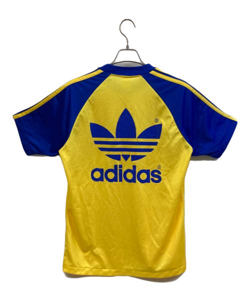 adidas（アディダス）adidas (アディダス) 半袖カットソー イエロー×ブルー サイズ:0-X0の古着・服飾アイテム