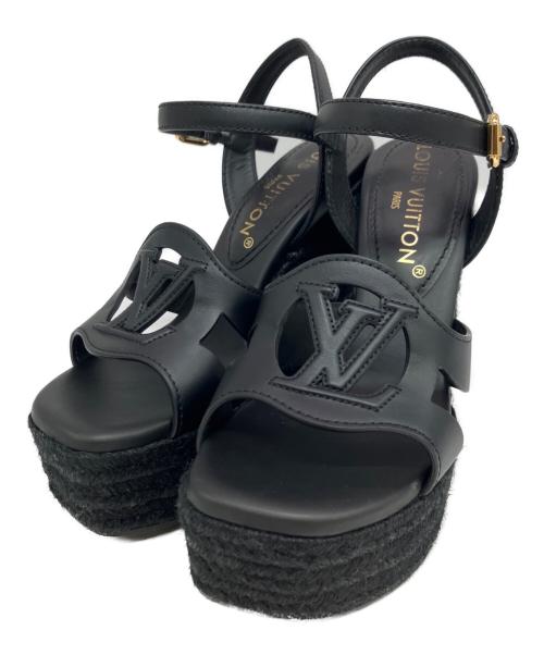 LOUIS VUITTON（ルイ ヴィトン）LOUIS VUITTON (ルイ ヴィトン) サンダル ブラック サイズ: 34 1/2の古着・服飾アイテム